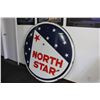 Image 1 : North Star Round Sign Double Sided 5 ft Diameter Porcelain/Enamel
