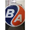 Image 4 : B/A Orange and Blue Double Sided Round Sign 65" Diameter Porcelain/Enamel