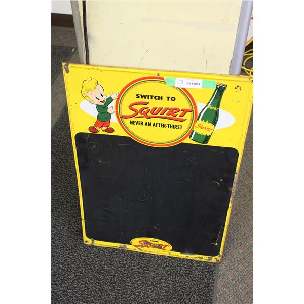 Squirt Chalk Board Tin 19" x 28"