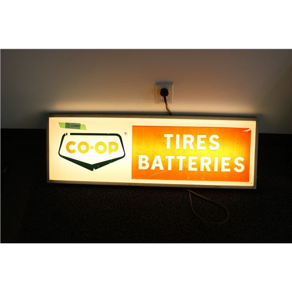 Co-op Tire and Battery Light Up Sign (Working) 36" x 12"