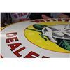 Image 6 : White Rose Dealer Sign Porcelain/Enamel 23.5" Diameter Double Sided