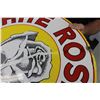 Image 7 : White Rose Dealer Sign Porcelain/Enamel 23.5" Diameter Double Sided