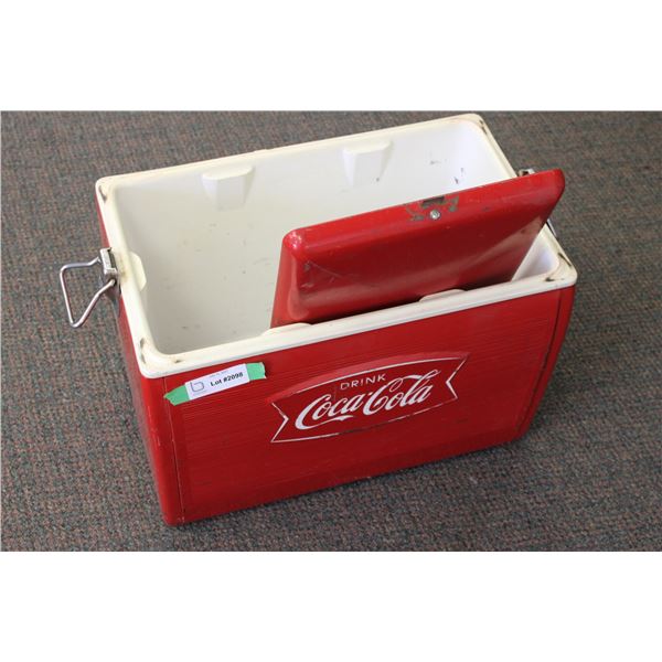 Coca Cola Cooler Plastic Liner Insider Bottle Openers On The Handles 19.5" x 12.5"