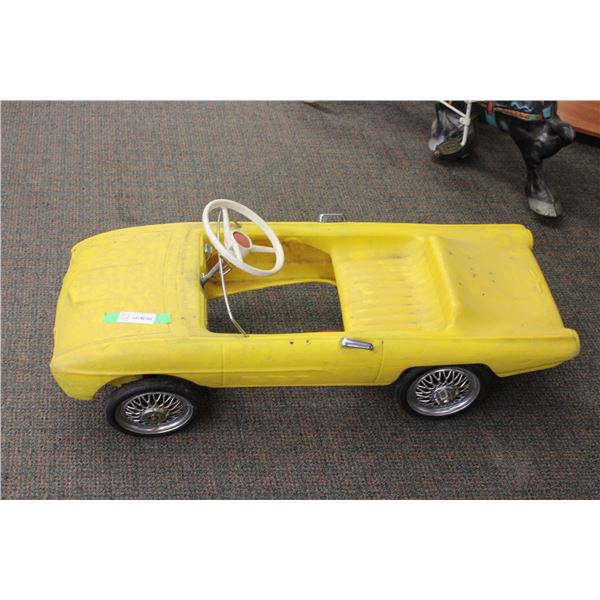 Corvette Pedal Car Plastic (Yellow)