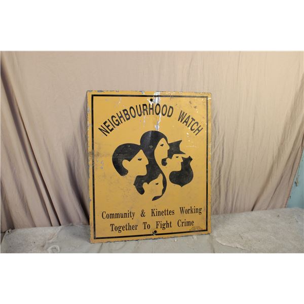 Neighborhood Watch Tin Sign 17" x 20"