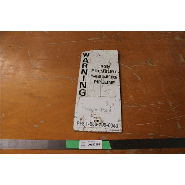 High Pressure Warning Sign
