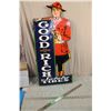 Image 1 : Goodrich Safety Tires Porcelain/Enamel Sign 34" Tall