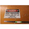 Image 1 : Danger High Pressure Line Aluminum Sign