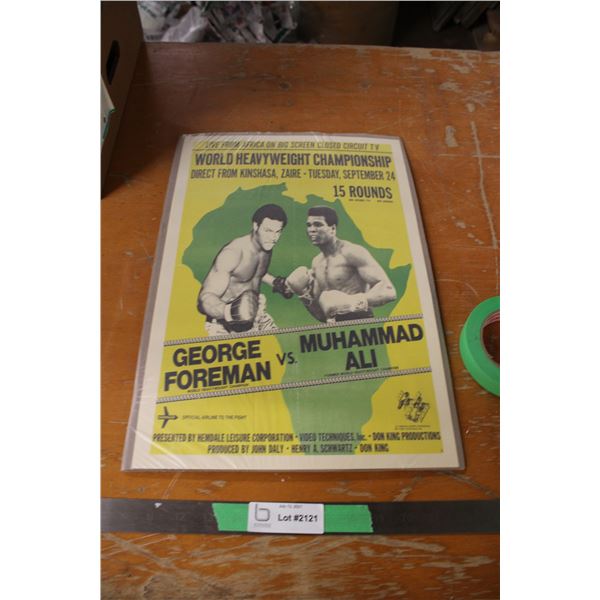 George Foreman and Muhammad Ali Wrestling Poster
