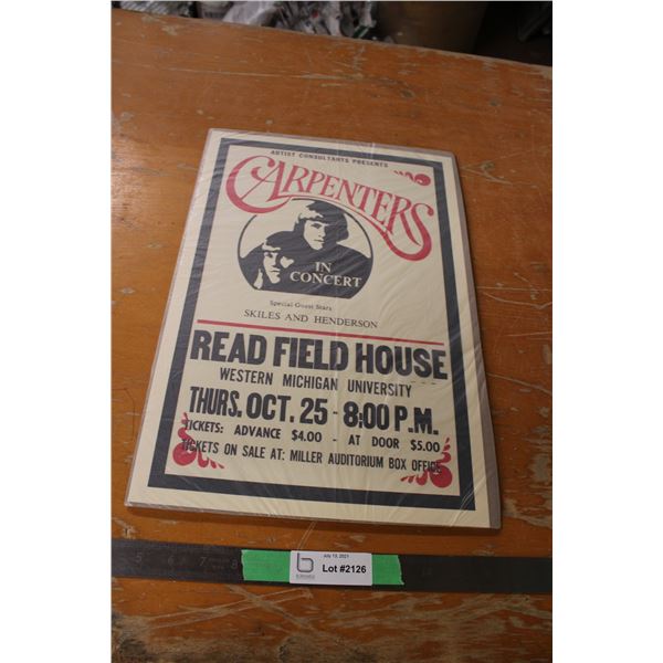 Carpenters In Concert Poster