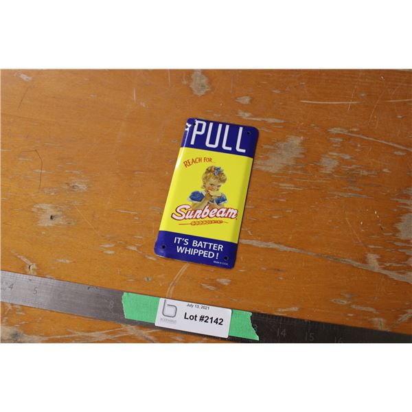 Sunbeam Tin Door Push