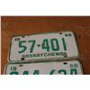 Image 2 : (2X THE MONEY) 1968 Sask Licence Plates