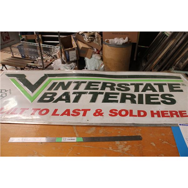 Interstate Batteries Sign Tin 60" x 24"