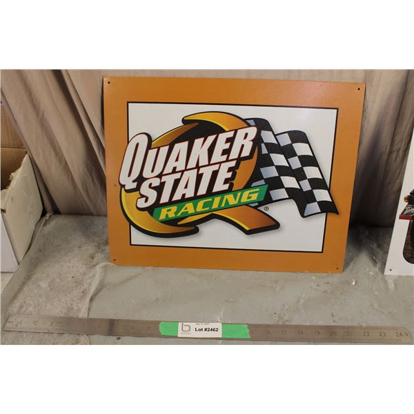 Quaker State Racing Tin Sign 16" x 12.5"