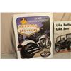 Image 2 : (2X THE MONEy) Motorcycle and Car Tin Sign 16" x 12.5"
