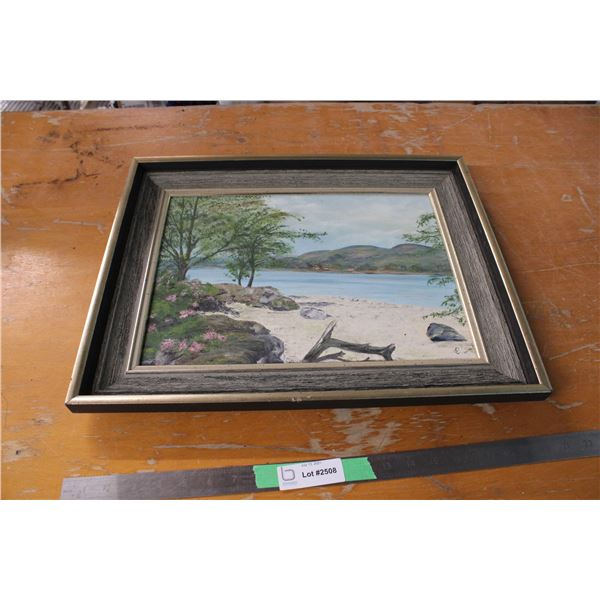 Painted Canvas Picture in Frame