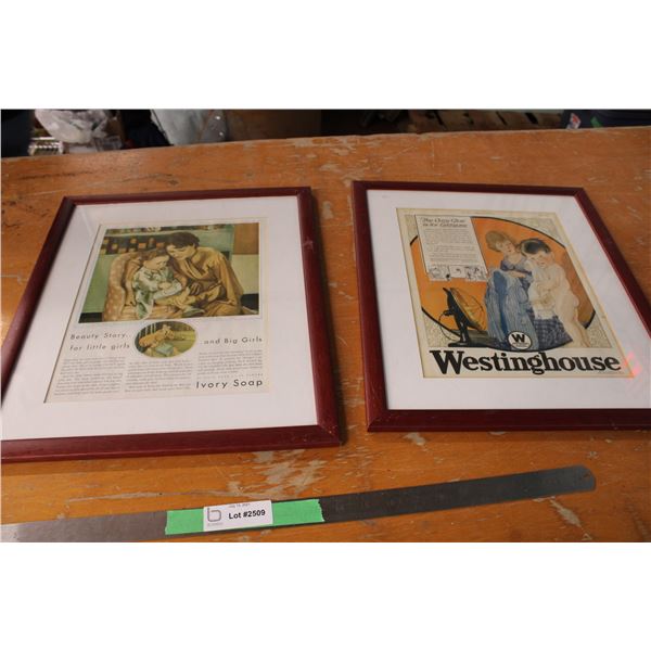 (2X THE MONEY) Frame Ads in Frames 16" x 18"