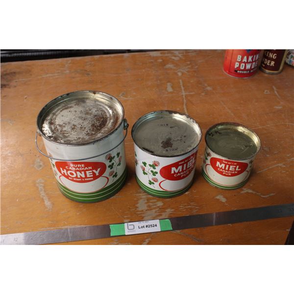 Set of 3 Honey Tins