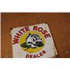 Image 2 : White Rose Enamel Sign 9" x 9"