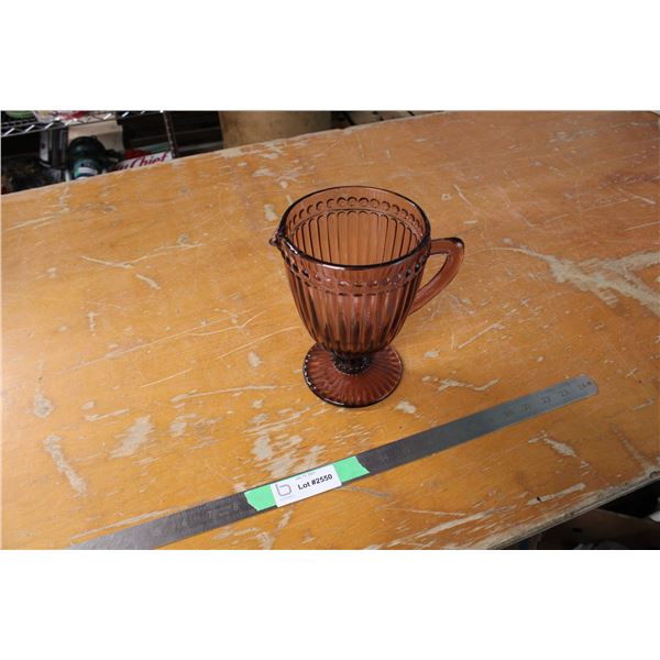 Purple Glass Fancy Pitcher