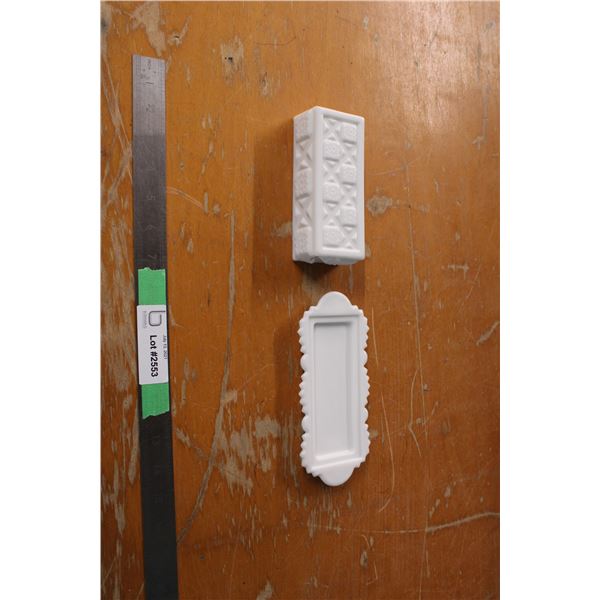 White Milk Glass Butter Dish