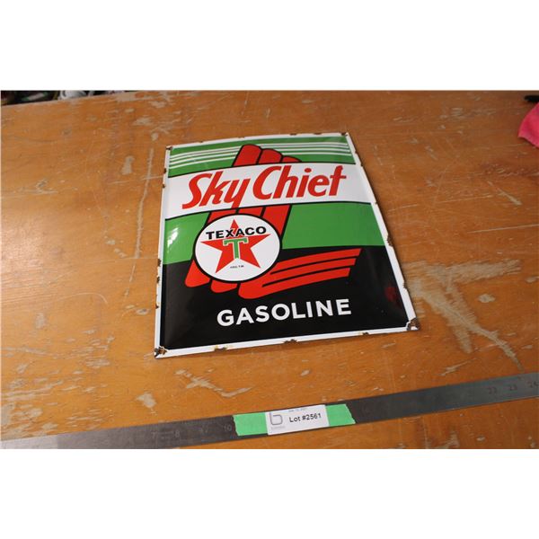 Sky Chief Enamel Sign 12.5" x 16"