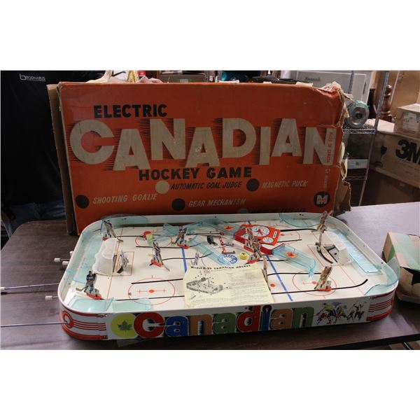 Model H-29 Canadian Hockey Game with Box Patents 1957-1961