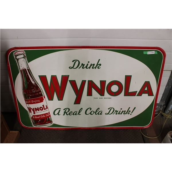 Wynola Tin Sign Single Sided 59" x 35" Stamped at the Bottom