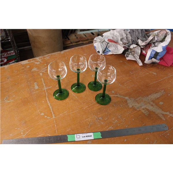 4 Long Stem Wine Glasses