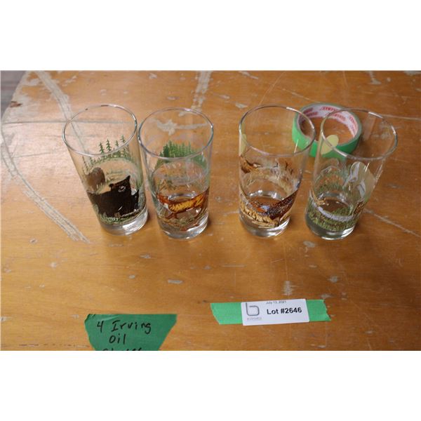 4 Irving Oil Glasses