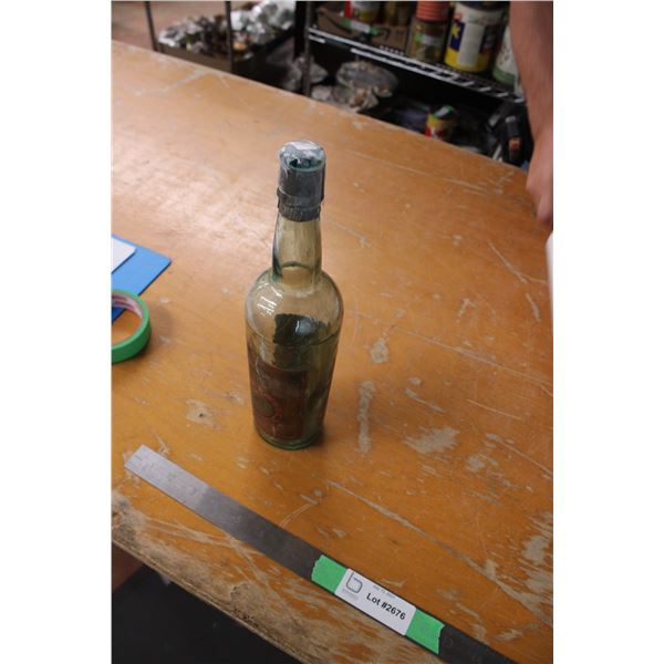 Early "Old Tom London" Bottle With Original Glass Topper