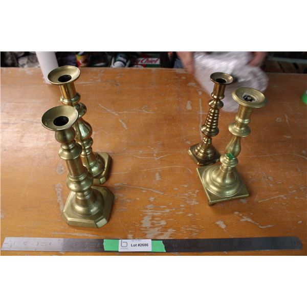 (2X THE MONEY) Candle Stick Holders Brass
