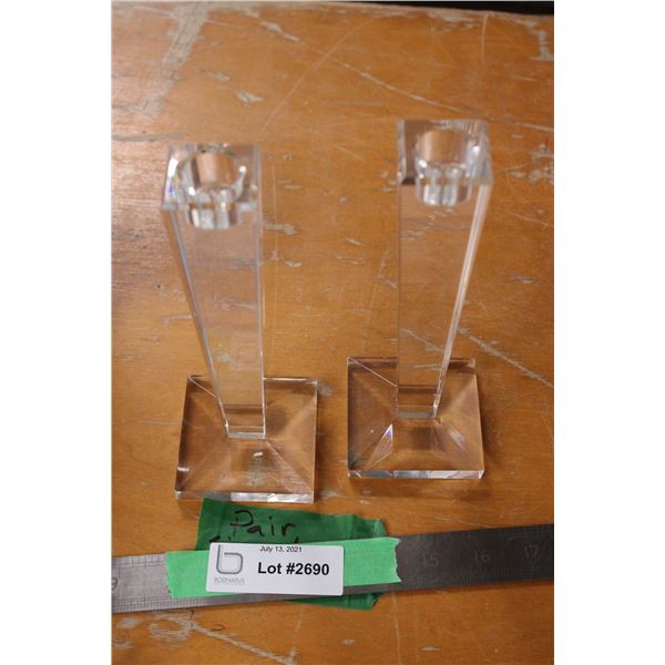 Pair of Signed Rosenthal Glass Handle Holders