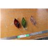 Image 1 : (3X THE MONEY) Colour Glass Canoes