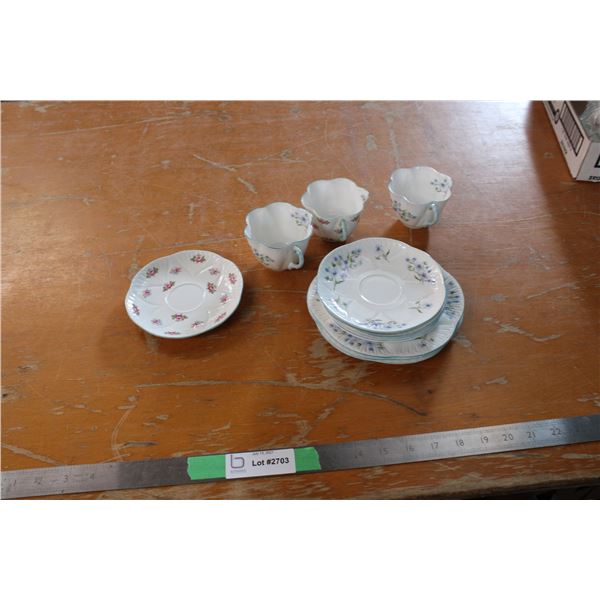 Shelly Cup and Saucer, Shelly Dainty "Blue Rock"