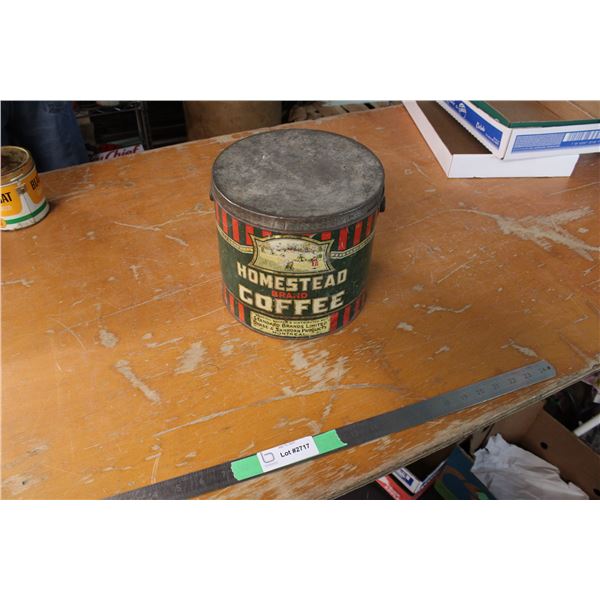 Homestead Coffee Tin (Five lbs)