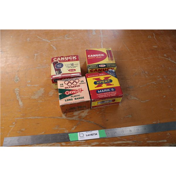4 Vintage Shotgun Shell Boxes