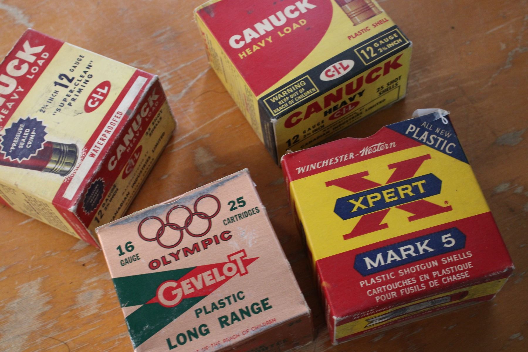 4 Vintage Shotgun Shell Boxes