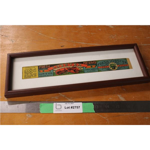 Lobster Label In Frame