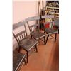 Image 5 : (4X THE MONEY) Vintage Wooden Chairs