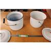 Image 2 : Enamel Pots (1 Has Paint Inside)