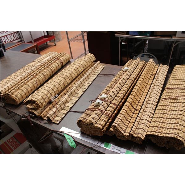 (2X THE MONEY) Vintage Wooden Slat Blinds (6 In Total)