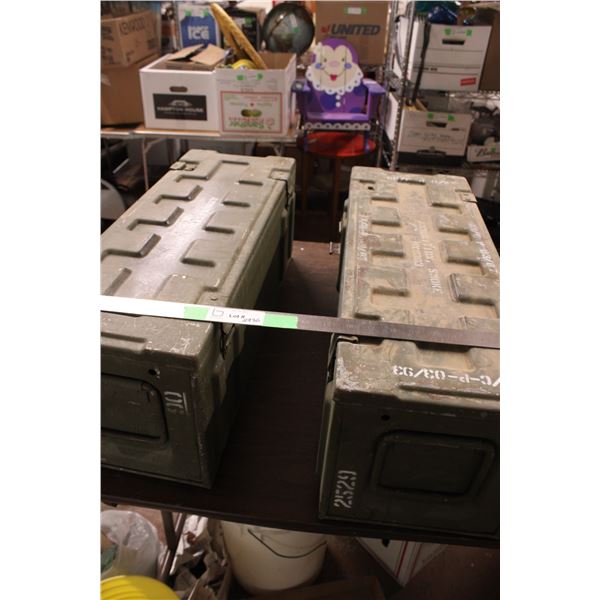 (2X THE MONEY) Larger Ammunition Metal Boxes 26" Long