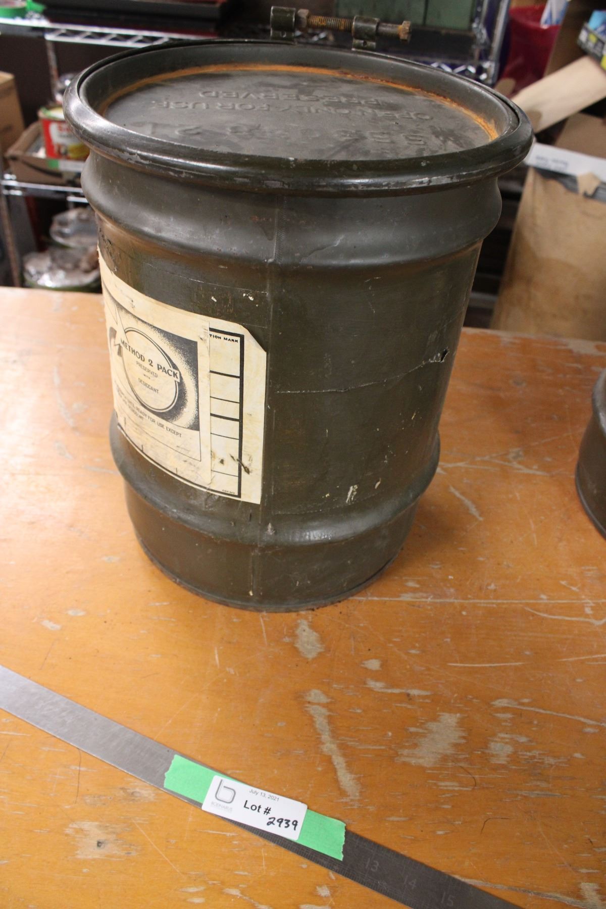 Round Military Storage Container 14