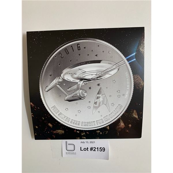 $20 Pure Silver Star Trek Enterprise 2016 Coin