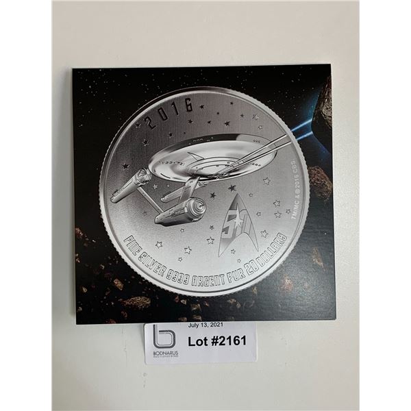 $20 Pure Silver Star Trek Enterprise 2016 Coin