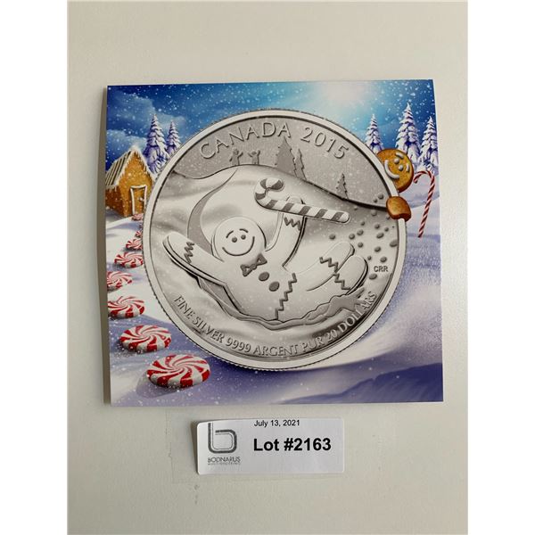$20 Pure Silver Snowman 2015 Coin