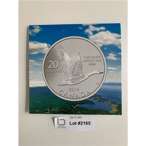 $20 Pure Silver Canada Goose 2014 Coin