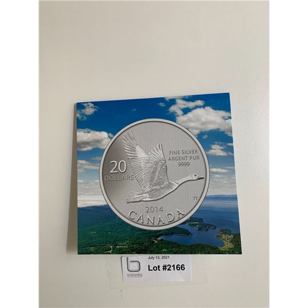 $20 Pure Silver Canada Goose 2014 Coin
