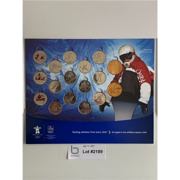 2010 Vancouver Olympics UNC Coin Set with 3 Red Coins